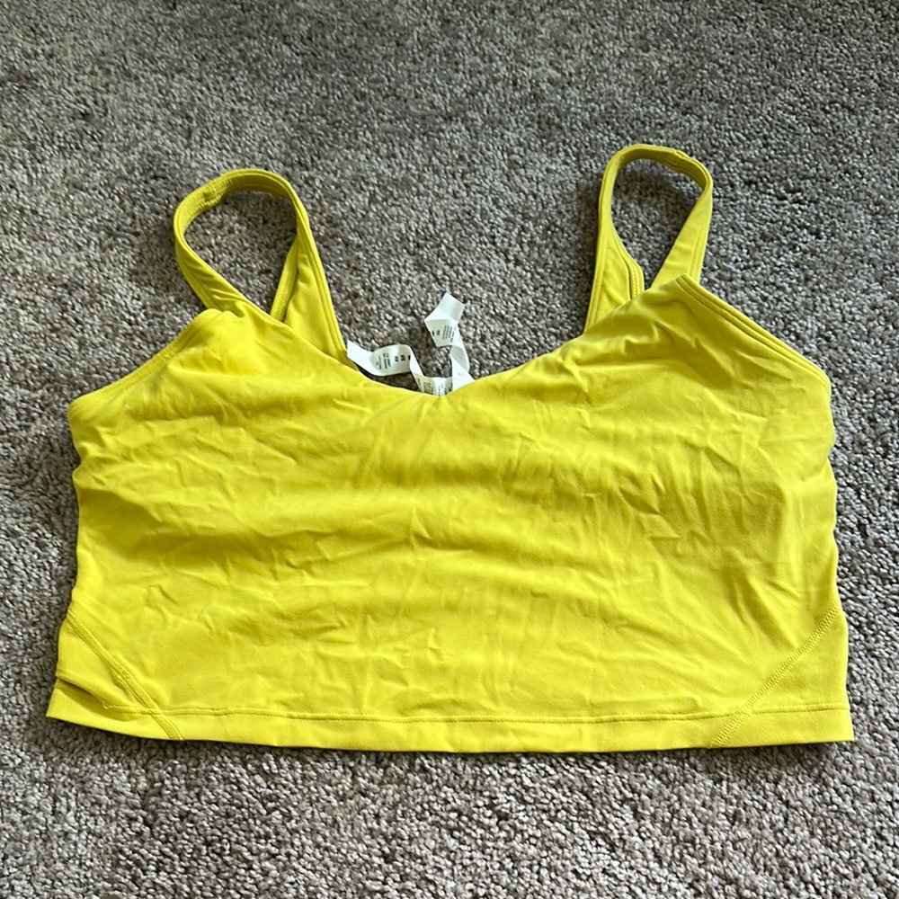 Lululemon Athletica Yellow Crop Fitted Bra